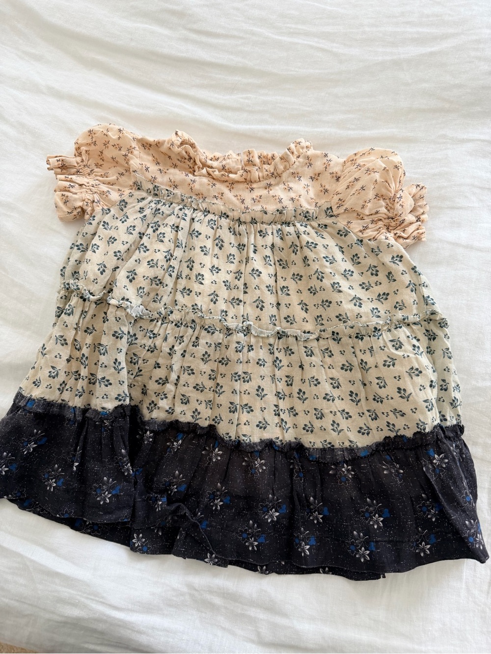 Sea NY Girls Floral Tiered Dress 2/3Y
